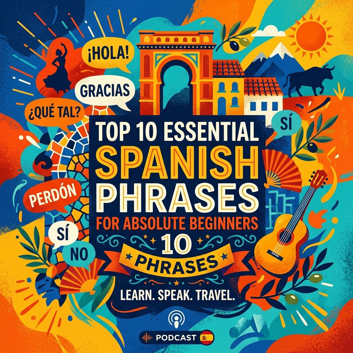 Top 10 Essential Spanish Phrases for Absolute Beginners cover art